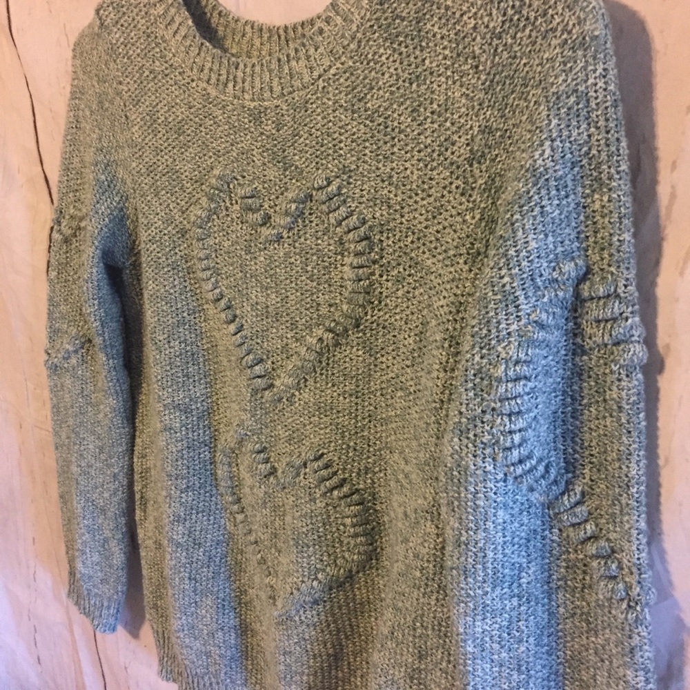 LC Lauren Conrad Heart Knit Pullover Sweater M